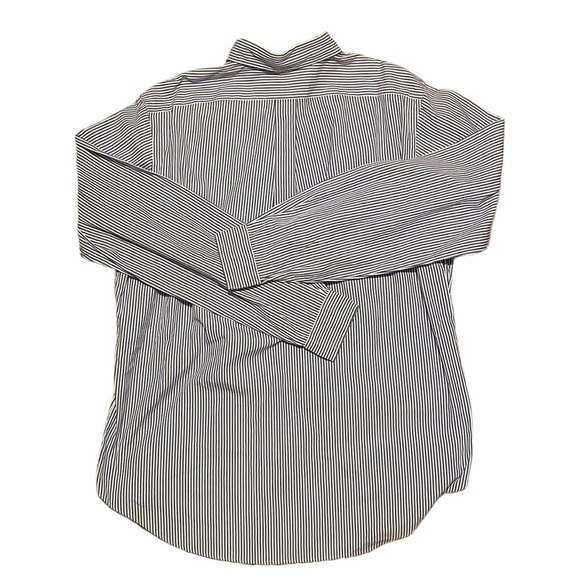 RALPH Lauren Classic Fit Blue and White Stripe Button Up Long Sleeve sz 16 1/2 - Picture 8 of 8